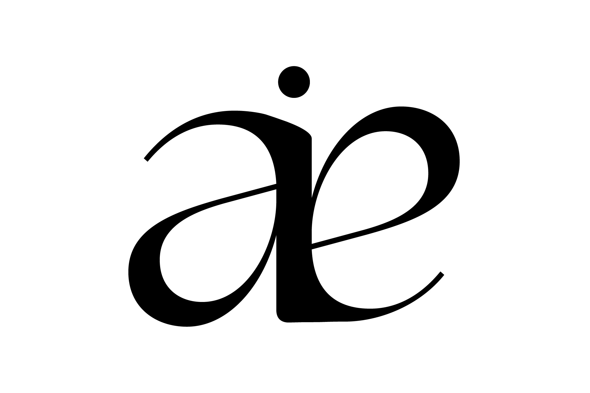 Logo de Coach Ari — monograma negro sobre blanco